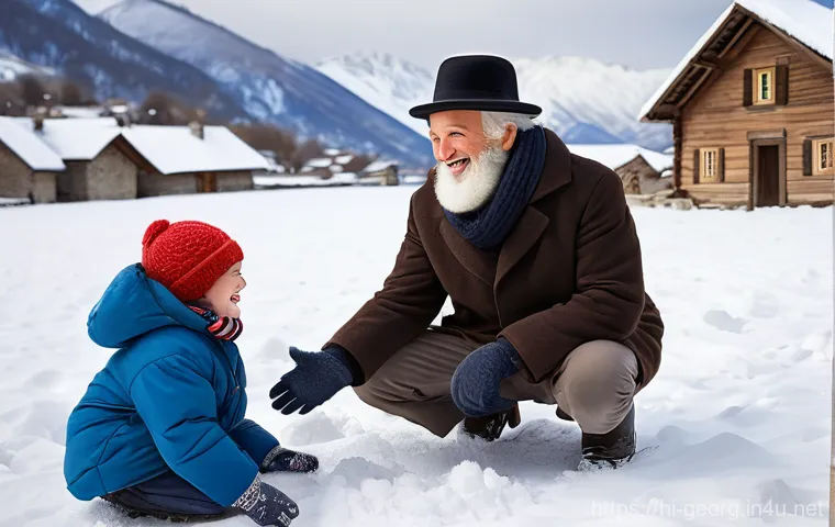 조지아의 전통 겨울 축제 - **Family Decorating a Chichilaki Christmas Tree:**
    "A heartwarming and cozy indoor scene of a Ge...