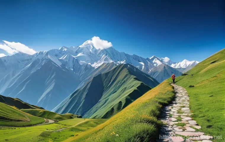 조지아와 주변국 여행 루트 - **Tbilisi's Timeless Blend:** "A vibrant street scene in Tbilisi, Georgia, showcasing a harmonious b...