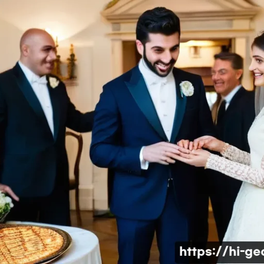 조지아의 전통 혼례식 - **Prompt 1: Georgian Engagement Ceremony (Nishnoba)**
"A joyous and intimate Georgian engagement...